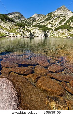 Amazing Summer Landscape Of Samodivski Lakes Near Dzhangal Peak, Pirin Mountain, Bulgaria