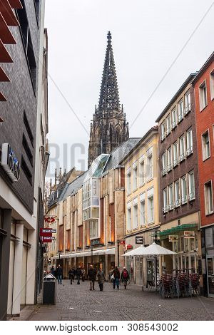 Munster, Germany - November 4: People On Street On November 4, 2012 In Munster, Germany. Largely Des