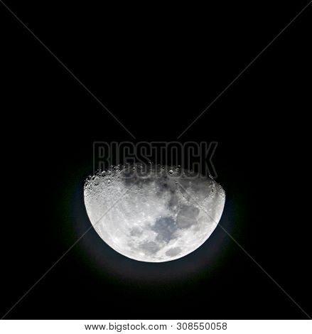 The Moon After The First Quarter For 2 Days And Taken While The Moonset Saw The Rabbit Headlong
