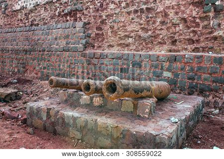 Cannons At Portuguese Fortress On Hormoz Island, Iran