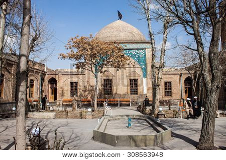 Tabriz, Iran - March 10: People At A Courtyard Of A Bazaar On March 10, 2013 In Tabriz, Iran. Bazaar