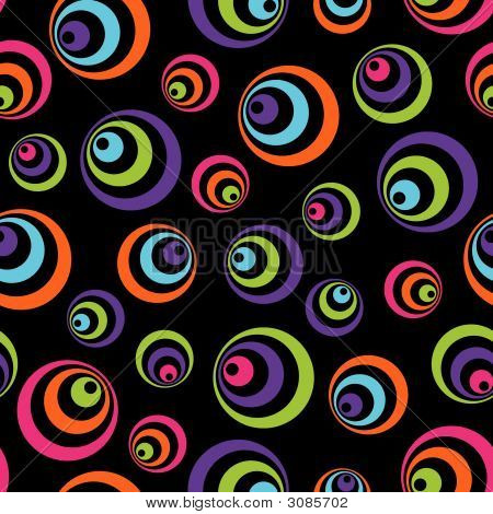 Retro cirkels Pop patroon
