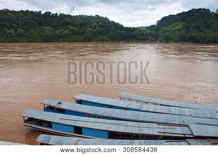 Mekong River In Luang Prabang, Northern Laos