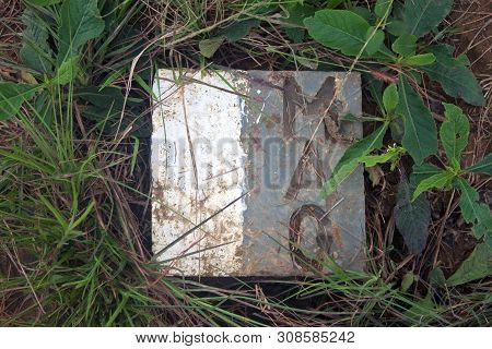 Sign, Which Marks Area Safe Of Unexploded Ordance, Cleared By Mines Advisory Group, Phonsavan, Laos
