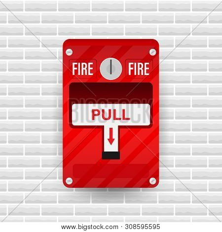 Fire Alarm System. Fire Equipment. Vector Stock Illustration