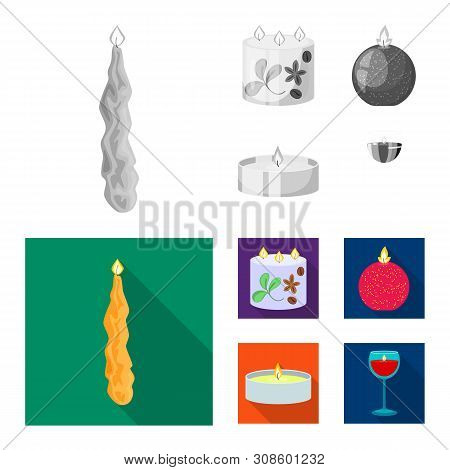 Vector Design Of Relaxation And Flame Logo. Set Of Relaxation And Wax Vector Icon For Stock.