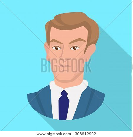 Vector Design Of Man And Businessman Logo. Collection Of Man And Face Stock Vector Illustration.