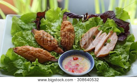 Shrimp Paste on Sugarcan Delicious Vietnamese Dish