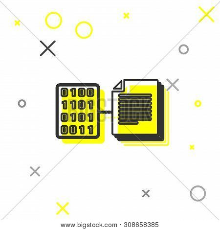 Grey Smart Contract Line Icon Isolated On White Background. Blockchain Technology, Cryptocurrency Mi
