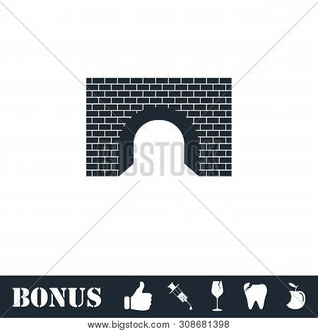 Tunnel Icon Flat. Vector Illustration Symbol And Bonus Pictogram