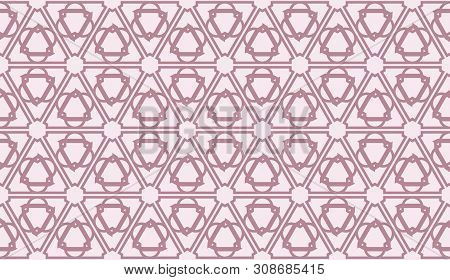 Vector Seamless Pattern In Geometric Style. Triangles, Lines. Modern Elegant Background. For Your De