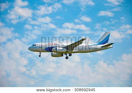 Sochi, Adler, Russia - October 8, 2018- Aircraft Airbus A320-232 Vp-bcn Of Yamal Airlines
