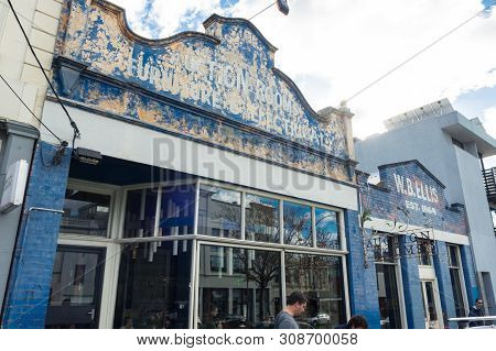 Melbourne, Australia - June 9, 2019: Auction Rooms Cafe Is A Rustic Cafe On Errol Street In North Me