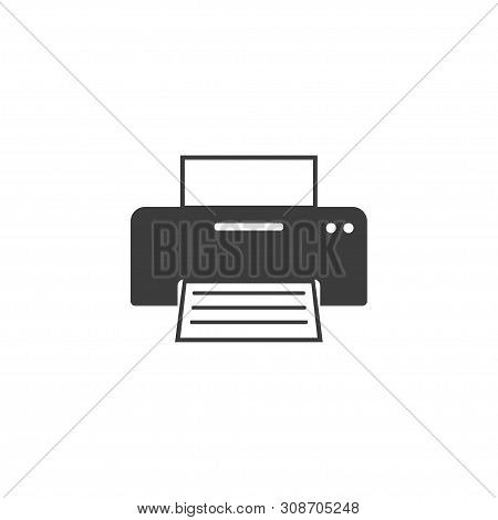Copy, Device, Printer Icon. Vector Illustration, Flat Design.