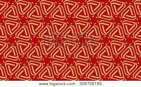 Pattern With Abstract Illusion Triangles. Vector Seamless Illustration. For Your Business, Presentat
