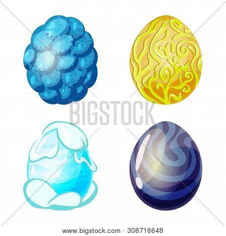 Isolated Object Of Dinosaur And Magic Symbol. Set Of Dinosaur And Fantasy Stock Symbol For Web.