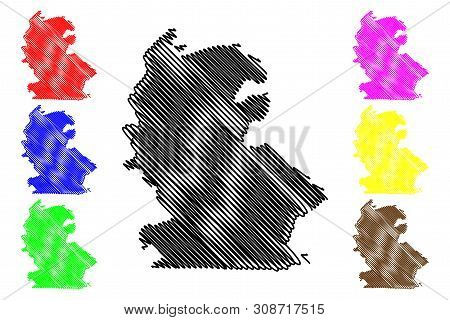 Centre-ouest Region (regions Of Burkina Faso, Burkina Faso) Map Vector Illustration, Scribble Sketch