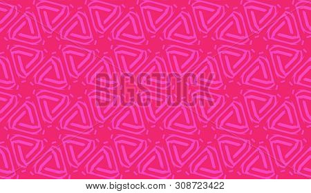Pattern With Abstract Illusion Triangles. Vector Seamless Illustration. For Your Business, Presentat