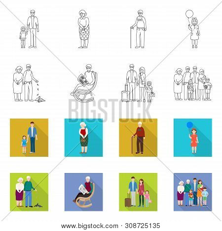 Vector Design Of Character And Avatar Icon. Set Of Character And Portrait Vector Icon For Stock.