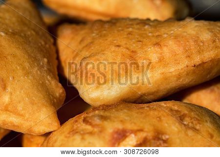 Close Up Traditional Caucasian Buns Lakuma On Plate