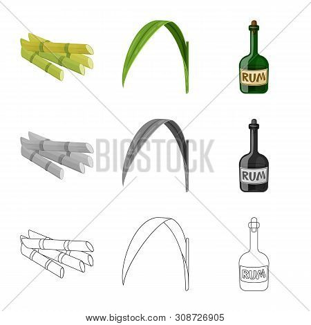 Vector Design Of Farm And Agriculture Symbol. Set Of Farm And Technology Vector Icon For Stock.