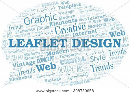 Leaflet Design Word Cloud. Wordcloud Made With Text Only.