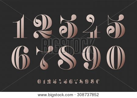 Font Of Numbers In Classical French Didot