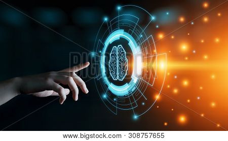 Artificial Intelligence Machine Learning Business Internet Technology Concept.