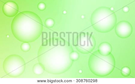 Abstract Illustration With Blurred Drops. For Flyer, Brochure, Booklet And Websites Design Bright Gr