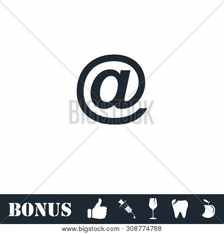 E-mail Icon Flat. Vector Illustration Symbol And Bonus Pictogram