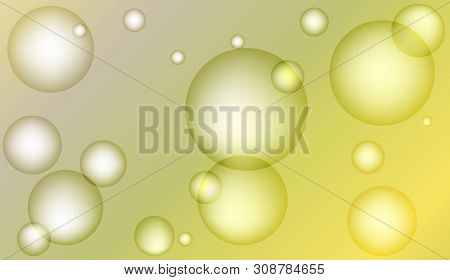 Abstract Illustration With Blurred Drops. For Flyer, Brochure, Booklet And Websites Design Bright Gr