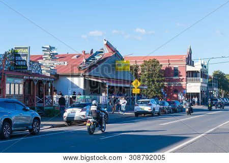 People Enjoying The Long Weekend In The Small Historic Country Town Of Berry, Best Known For Award-w