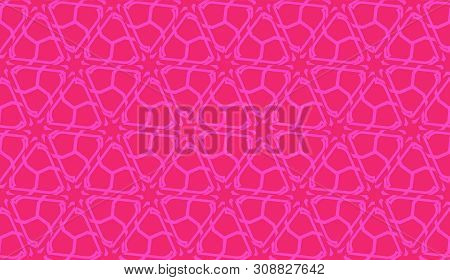 Pattern With Abstract Illusion Triangles. Vector Seamless Illustration. For Your Business, Presentat