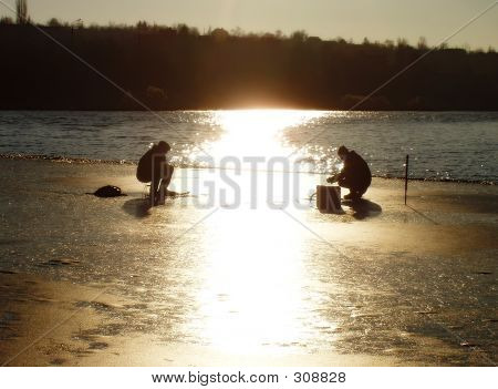Vinter fiskeri