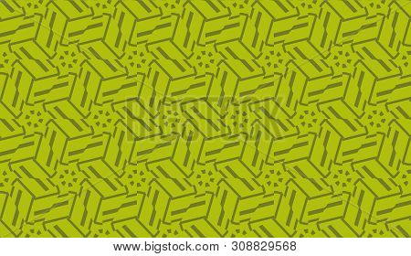 Template With Geometric Pattern. Vector Seamless Illustration. Triangles Style