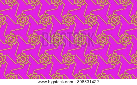 Design Pattern With Abstract Modern Ornament. Triangles Style. Vector Seamless Illustration