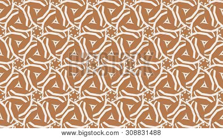 Pattern With Polygonal Geometric Elements. Vector Seamless Illustration. Template For Wallpaper, Int