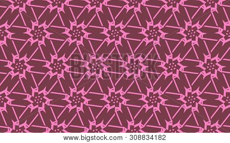 Design Pattern With Abstract Modern Ornament. Triangles Style. Vector Seamless Illustration