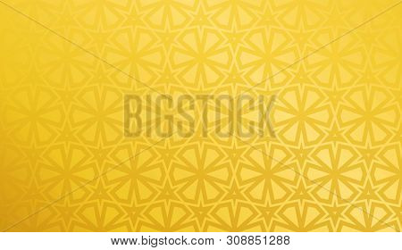Golden Creative Multicolored Blurred Background. Elegant Background With Polygonal Line. Triangular 