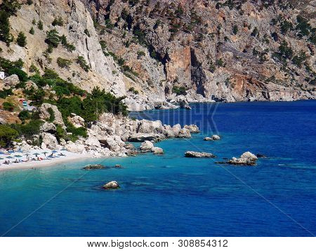 Beautiful Carpathos Island Beach Background Wallpaper Fine Art