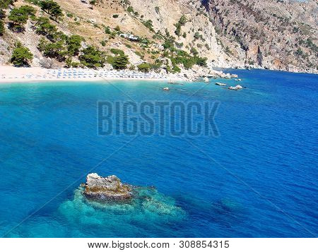 Beautiful Carpathos Island Beach Background Wallpaper Fine Art