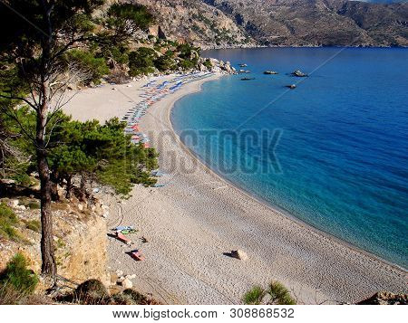 Beautiful Carpathos Island Beach Background Wallpaper Fine Art