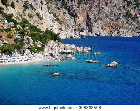 Beautiful Carpathos Island Beach Background Wallpaper Fine Art