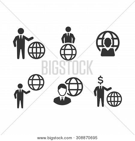 Beautiful, Meticulously Designed Global Business Icon Set Grey Version