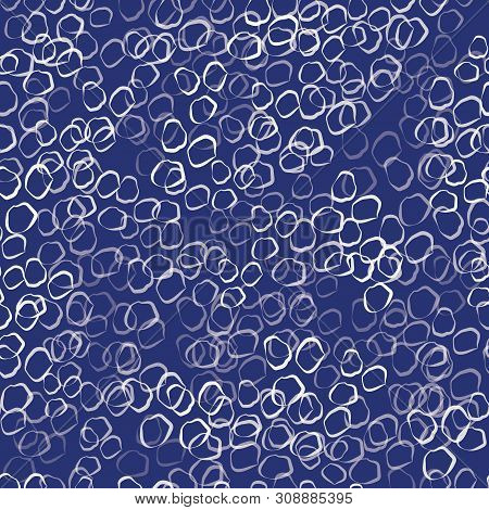 Hand Drawn Organic Shapes Texture Seameless Pattern.