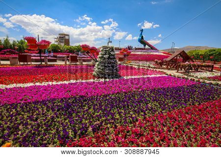 Konya / Turkey, June 7, 2019, Konya Selcuklu Flower Park (cicek Park)