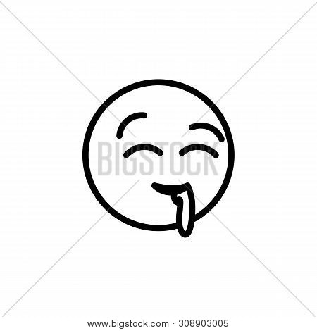 Dribble Emoji Outline Icon. Signs And Symbols Can Be Used For Web, Logo, Mobile App, Ui, Ux