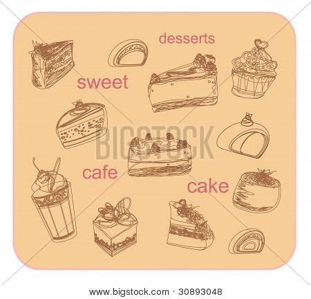 sød dessert baggrund