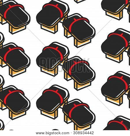Geta Japanese Footwear Seamless Pattern Clogs Or Flip-flops