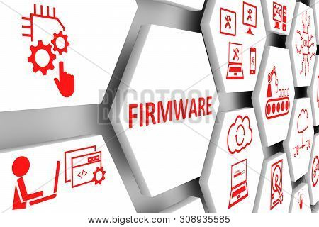 Firmware Concept Cell Background 3d Render Illustration